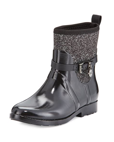 michael michael kors charm stretch rain boot black|michael michael kors charm stretch rainboot .